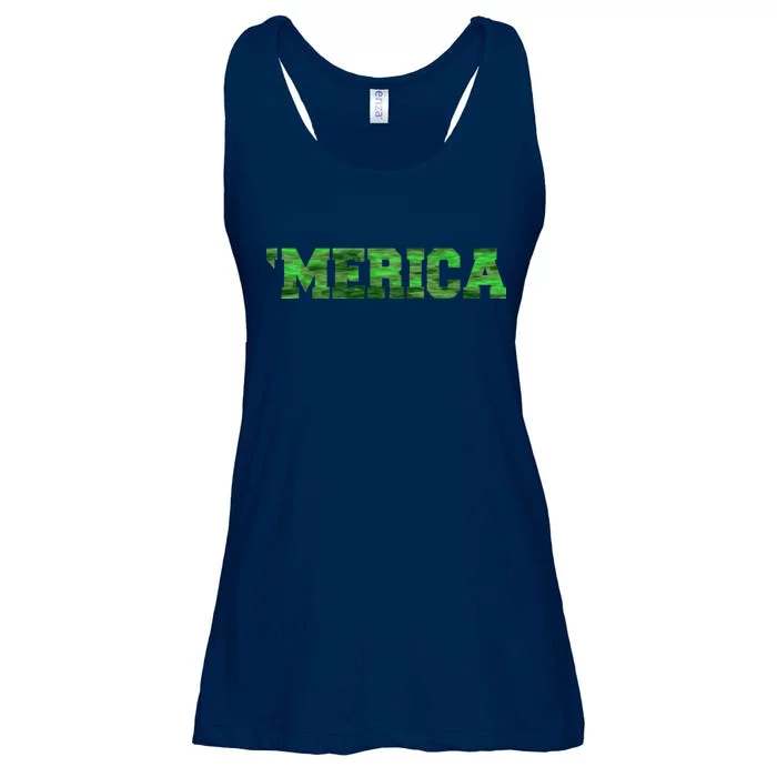 Merica Camo Logo Ladies Essential Flowy Tank