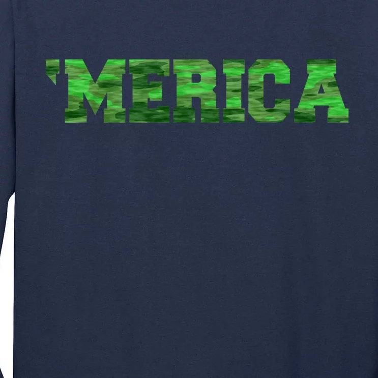 Merica Camo Logo Tall Long Sleeve T-Shirt