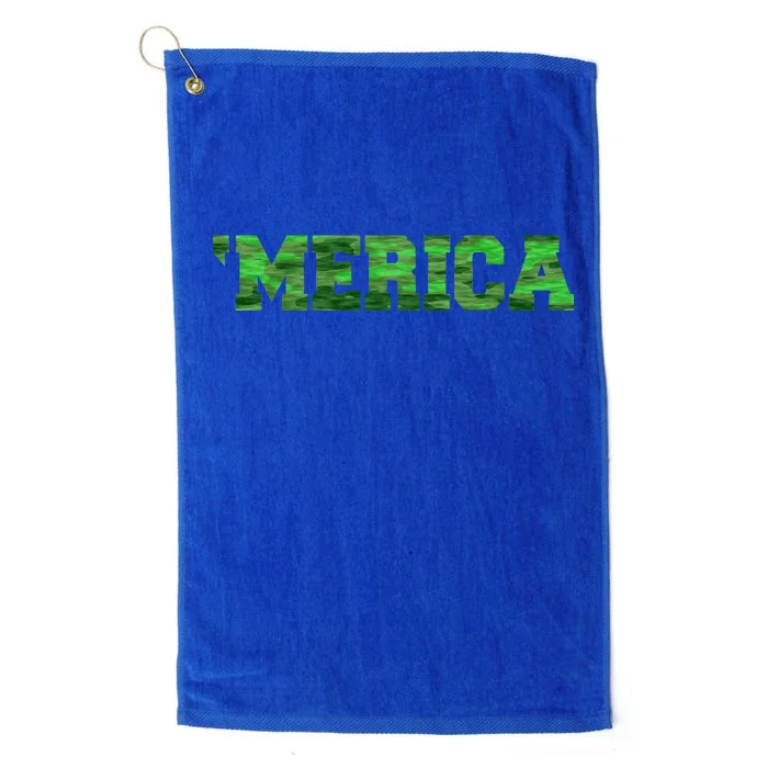 Merica Camo Logo Platinum Collection Golf Towel