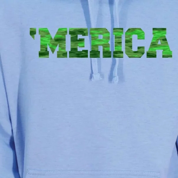 Merica Camo Logo Unisex Surf Hoodie