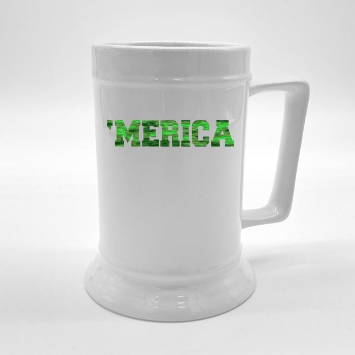 Merica Camo Logo Front & Back Beer Stein