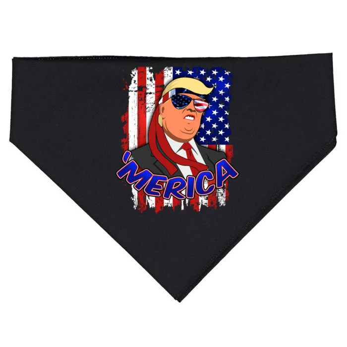 Merica Donald Trump USA-Made Doggie Bandana