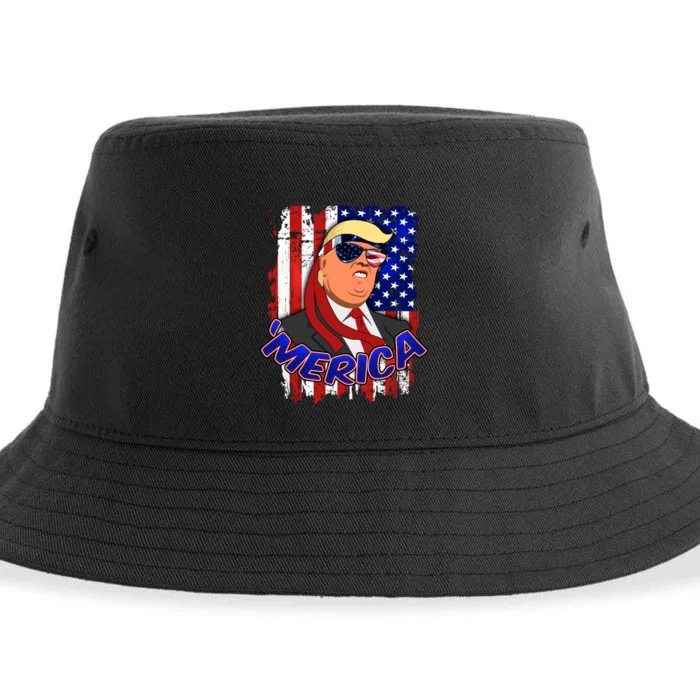 Merica Donald Trump Sustainable Bucket Hat