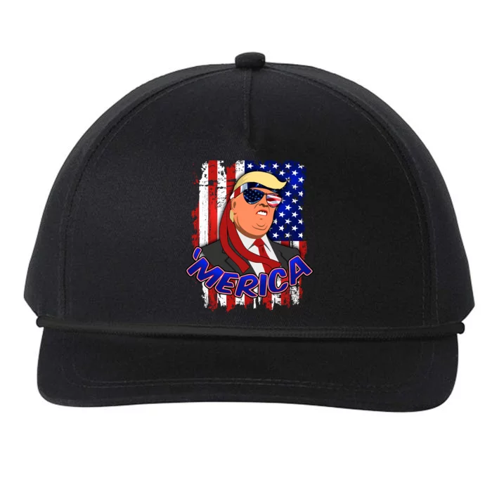 Merica Donald Trump Snapback Five-Panel Rope Hat