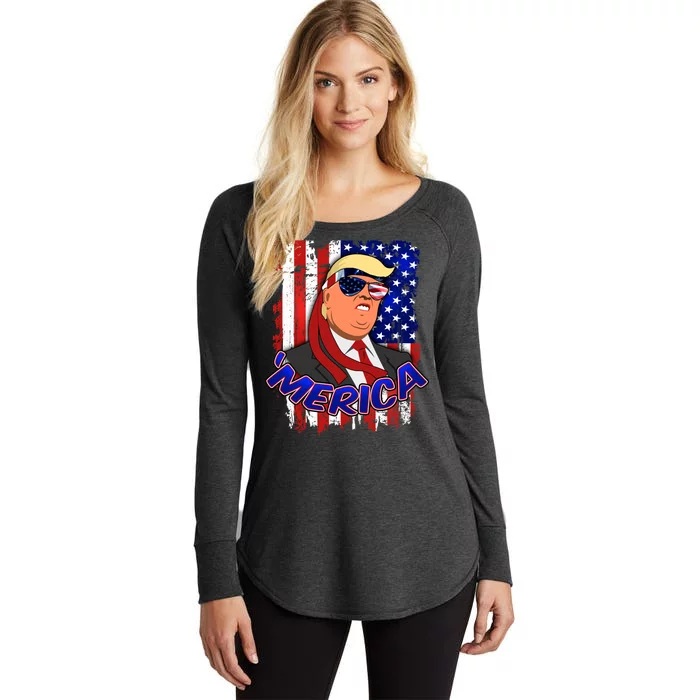 Merica Donald Trump Women's Perfect Tri Tunic Long Sleeve Shirt