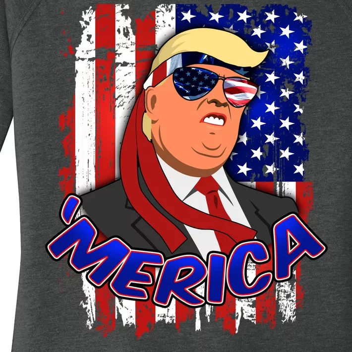 Merica Donald Trump Women's Perfect Tri Tunic Long Sleeve Shirt