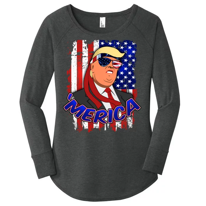 Merica Donald Trump Women's Perfect Tri Tunic Long Sleeve Shirt