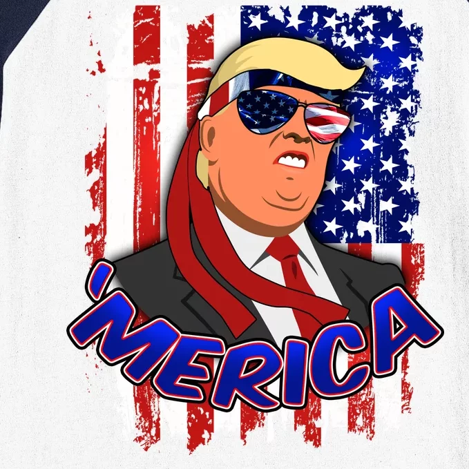 Merica Donald Trump Baseball Sleeve Shirt