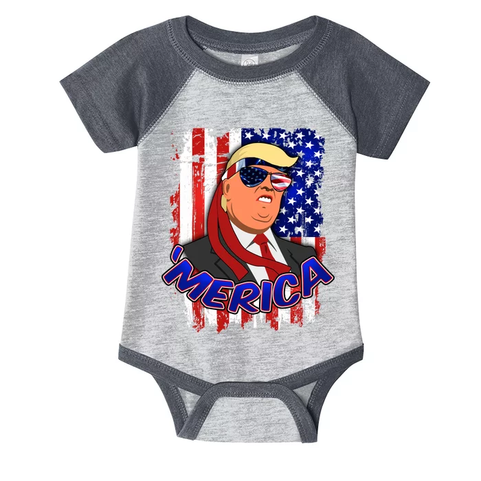 Merica Donald Trump Infant Baby Jersey Bodysuit