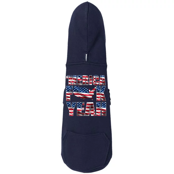 Merica Fck Yeah Doggie 3-End Fleece Hoodie