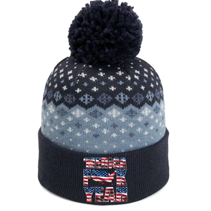 Merica Fck Yeah The Baniff Cuffed Pom Beanie