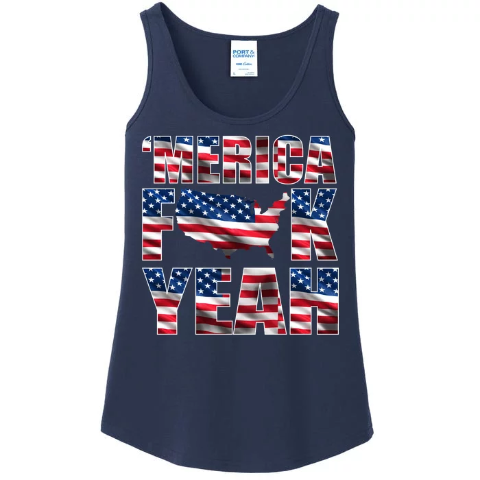 Merica Fck Yeah Ladies Essential Tank