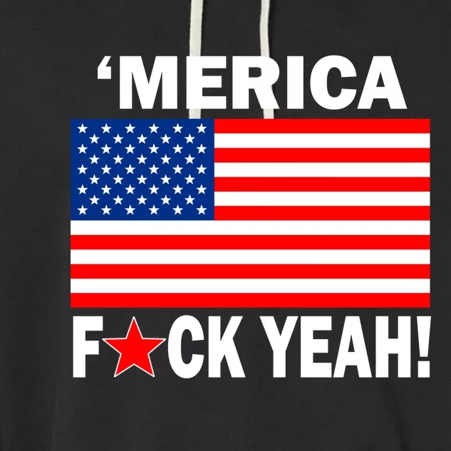 Merica F*ck Yeah! USA Garment-Dyed Fleece Hoodie