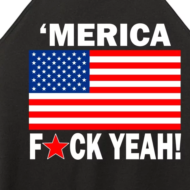 Merica F*ck Yeah! USA Women’s Perfect Tri Rocker Tank