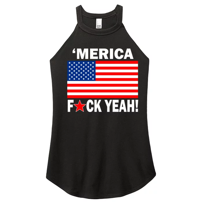 Merica F*ck Yeah! USA Women’s Perfect Tri Rocker Tank