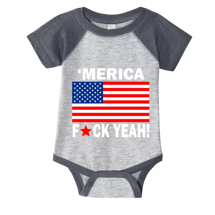 Merica F*ck Yeah! USA Infant Baby Jersey Bodysuit