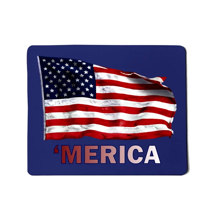 Merica Flag Wave Mousepad