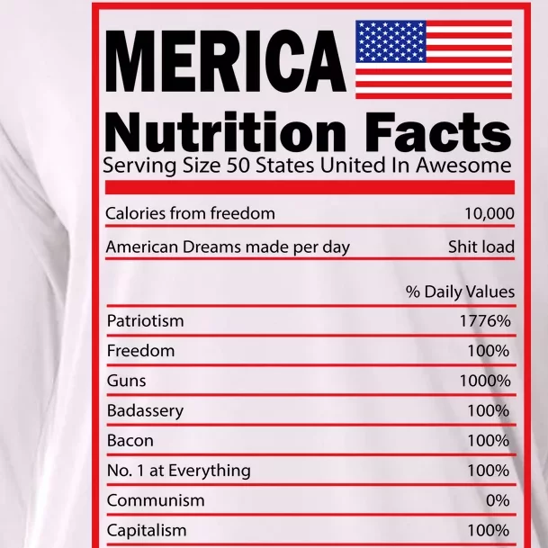 Merica Nutrition Facts Cooling Performance Long Sleeve Crew