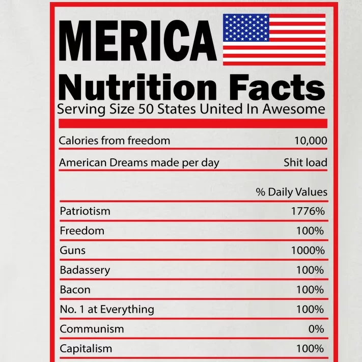 Merica Nutrition Facts Toddler Long Sleeve Shirt