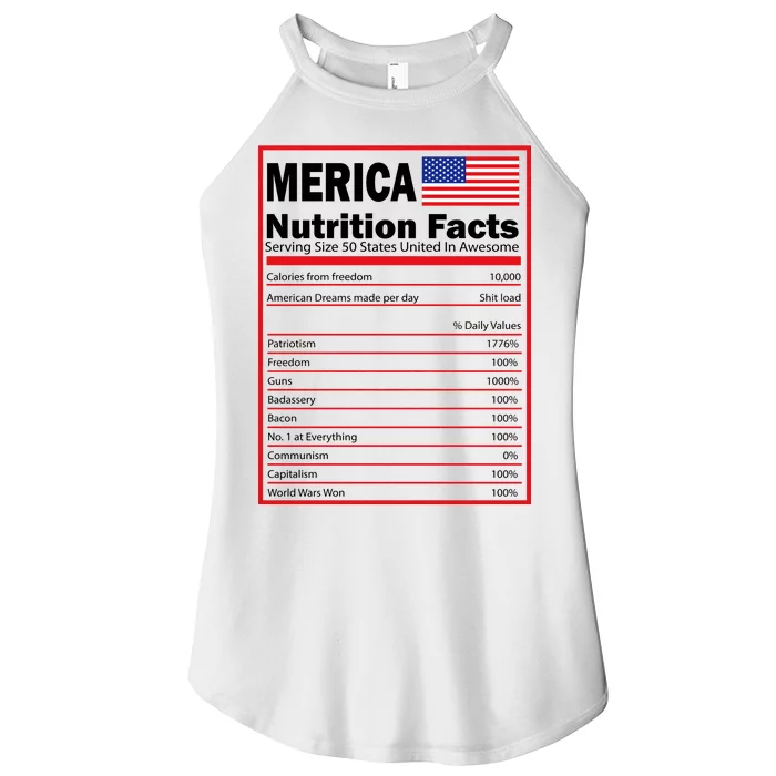 Merica Nutrition Facts Women’s Perfect Tri Rocker Tank