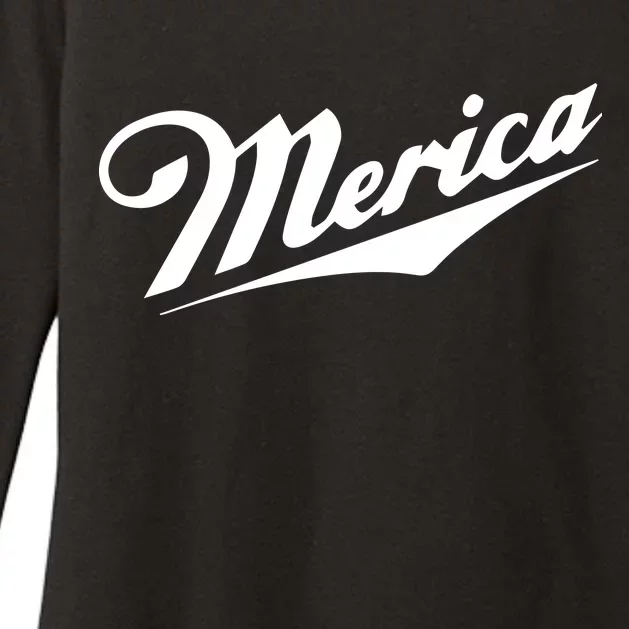 Merica Simple Logo Womens CVC Long Sleeve Shirt