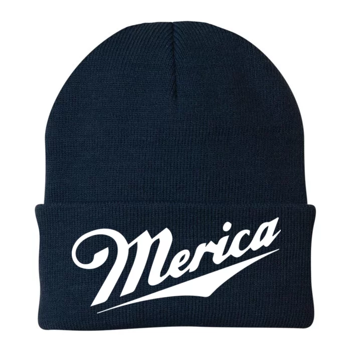 Merica Simple Logo Knit Cap Winter Beanie