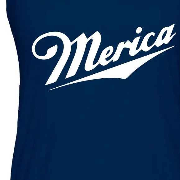 Merica Simple Logo Ladies Essential Flowy Tank