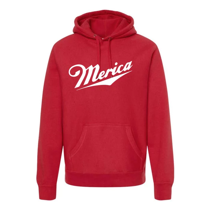 Merica Simple Logo Premium Hoodie