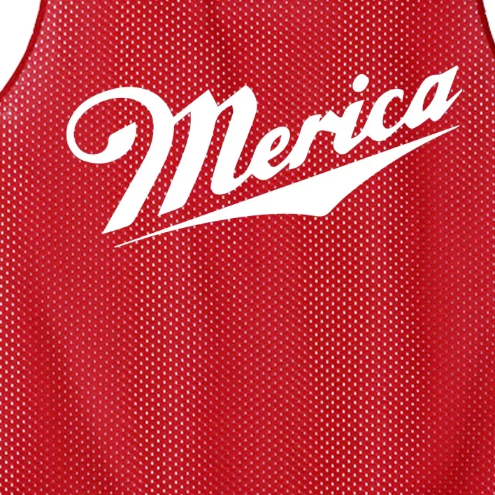 Merica Simple Logo Mesh Reversible Basketball Jersey Tank