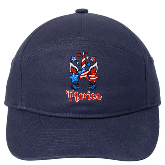 'Merica Unicorn 7-Panel Snapback Hat