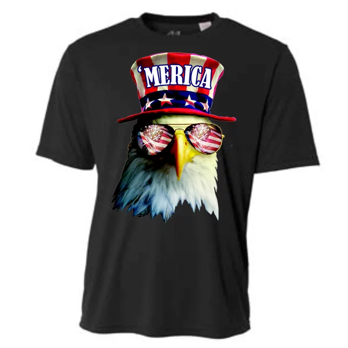 Merica USA Eagle Cooling Performance Crew T-Shirt