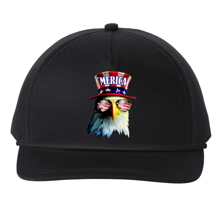 Merica USA Eagle Snapback Five-Panel Rope Hat