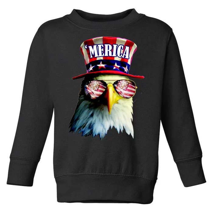 Merica USA Eagle Toddler Sweatshirt