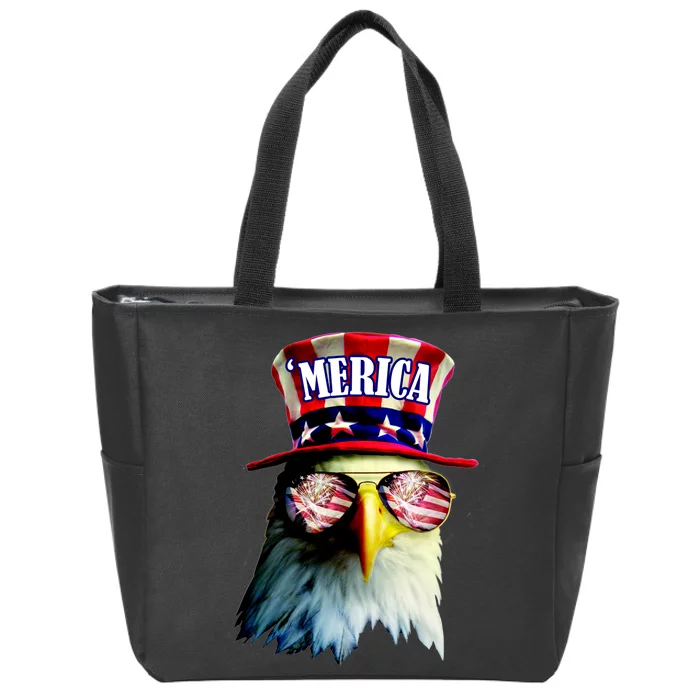 Merica USA Eagle Zip Tote Bag