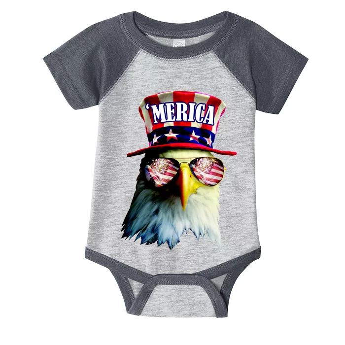 Merica USA Eagle Infant Baby Jersey Bodysuit