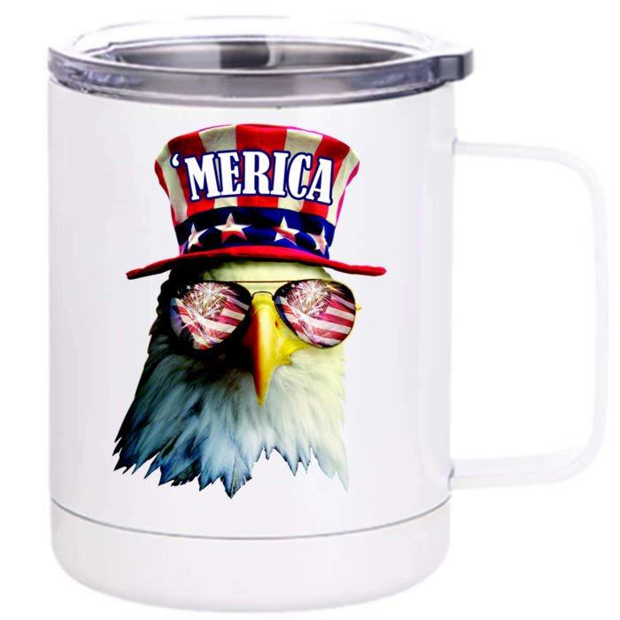 Merica USA Eagle Front & Back 12oz Stainless Steel Tumbler Cup