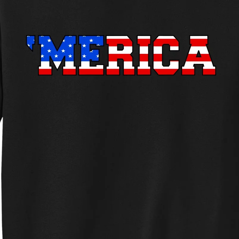 Merica USA Logo Tall Sweatshirt