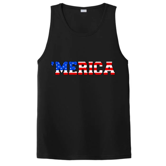 Merica USA Logo Performance Tank