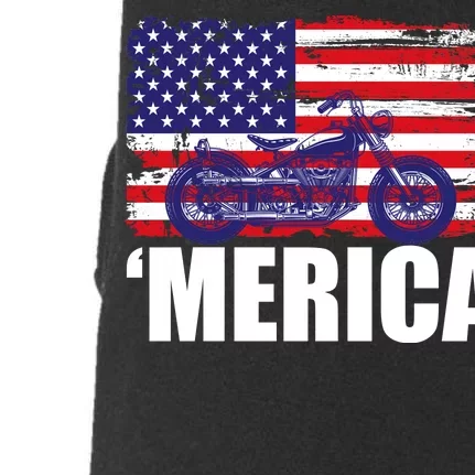 Merica USA Motorcycle Doggie 3-End Fleece Hoodie