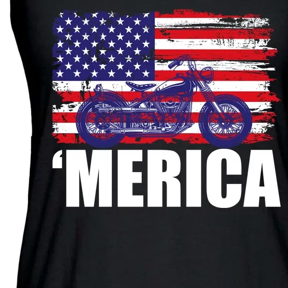 Merica USA Motorcycle Ladies Essential Flowy Tank