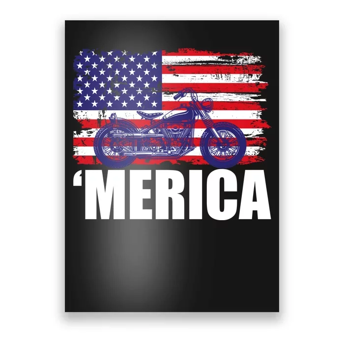 Merica USA Motorcycle Poster