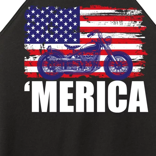 Merica USA Motorcycle Women’s Perfect Tri Rocker Tank