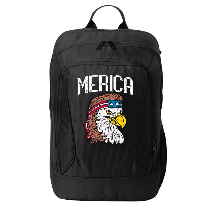 Merica Vintage Patriotic Bald Eagle City Backpack