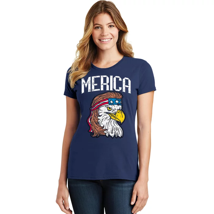 Merica Vintage Patriotic Bald Eagle Women's T-Shirt