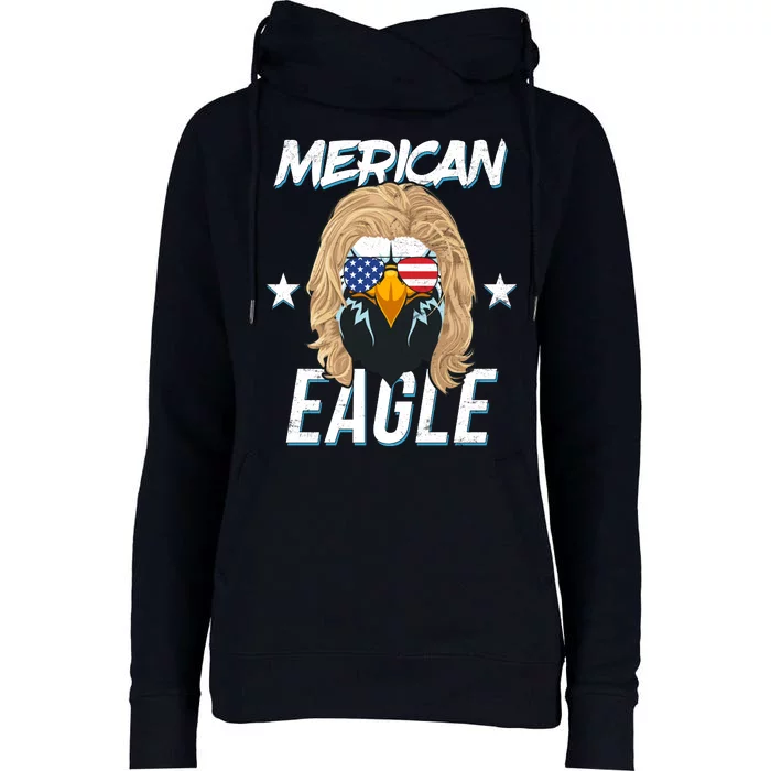 Merican Eagle Womens Funnel Neck Pullover Hood