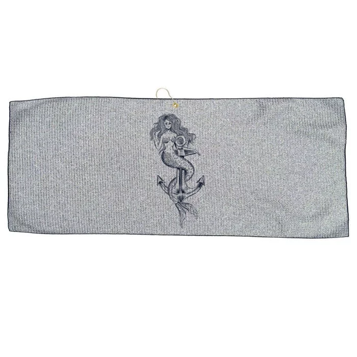 Mermaid Anchor Large Microfiber Waffle Golf Towel