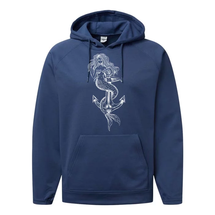 Mermaid Anchor Performance Fleece Hoodie