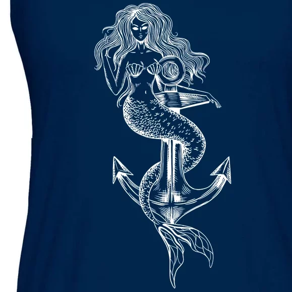 Mermaid Anchor Ladies Essential Flowy Tank