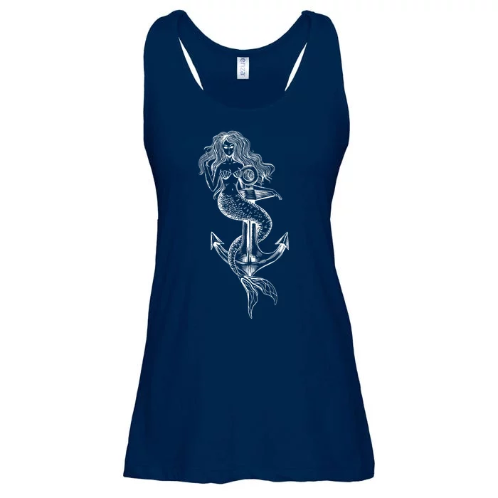 Mermaid Anchor Ladies Essential Flowy Tank