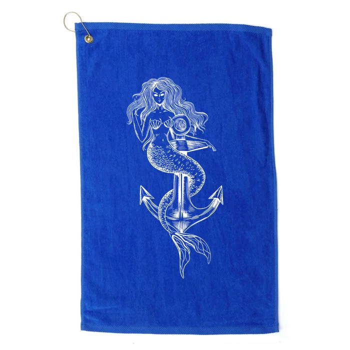 Mermaid Anchor Platinum Collection Golf Towel